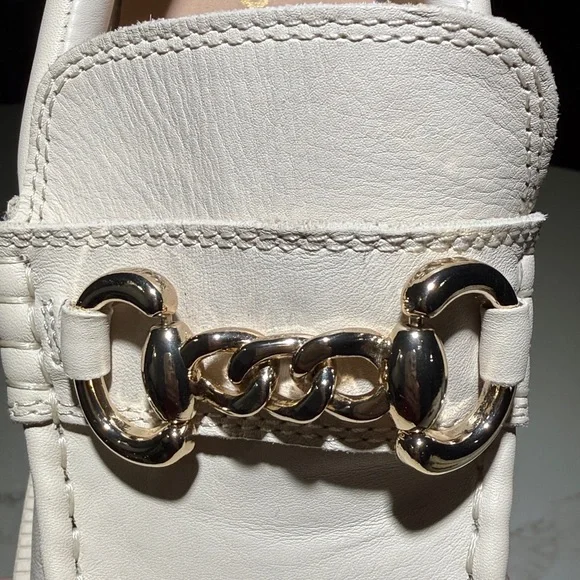 ALDO Lightweight Platform Chain Loafers Off White Size 8 - Picture 12 of 12
